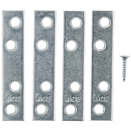 Ace 3 in. H X 0.625 in. W X .87 in. L Zinc Mending Brace, Pack of 10
