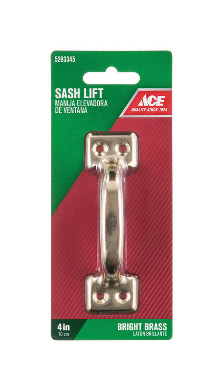 Ace 4 in. L Bright Steel Universal Sash Lift Handle 1 pk, Pack of 5
