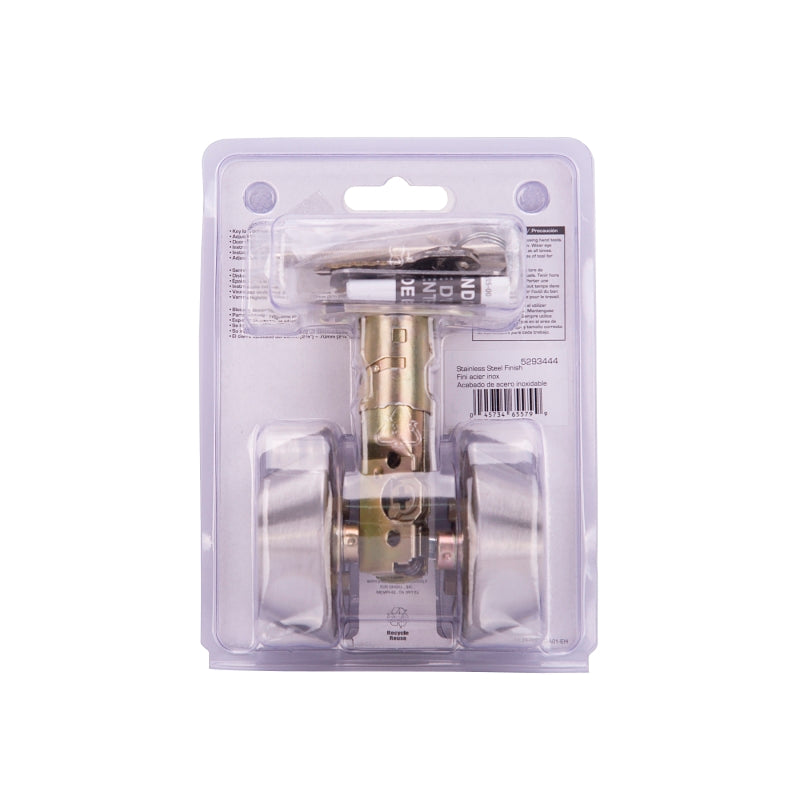 ProSource D262-RU5V Deadbolt, 3 Grade, Stainless Steel, 2-3/8 to 2-3/4 in Backset, KW1 Keyway, Pack of 3