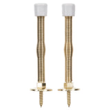 Ace 3 in. W Metal Bright Gold Spring Door Stop Mounts to door and wall 1.5 in., Pack of 5