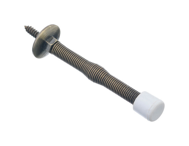 Ace 3 in. W Metal Antique Gold Spring Door Stop Mounts to door and wall 0 in., Pack of 5