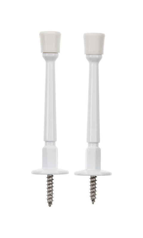 Ace 3 in. W Metal White Rigid Door Stop Mounts to door and wall 1.8 in., Pack of 5