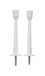 Ace 3 in. W Metal White Rigid Door Stop Mounts to door and wall 1.8 in., Pack of 5