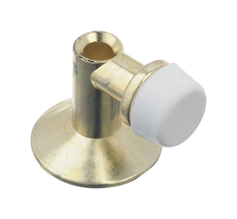 Ace 1-1/4 in. W Metal Bright Gold Door Stop Mounts to floor 1.25 in., Pack of 5