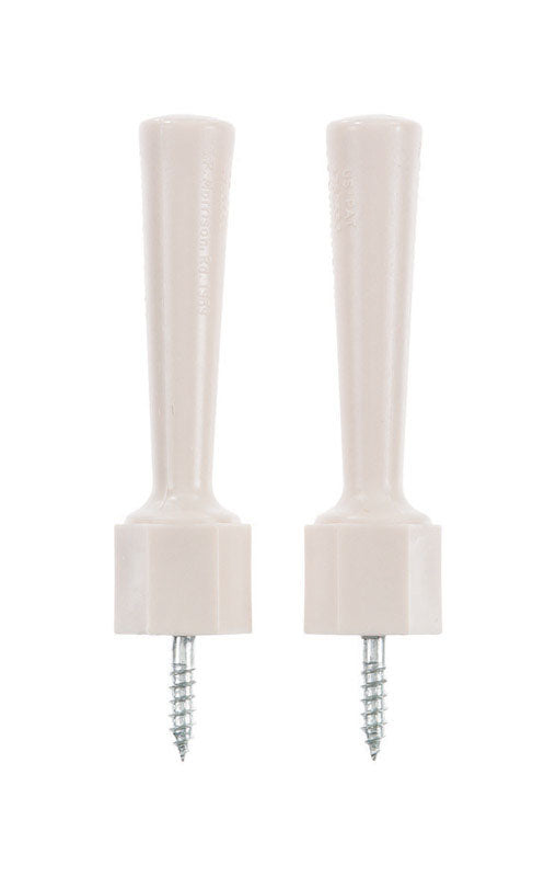 Ace 3-1/4 in. W Plastic Almond Flexible Door Stop Mounts to door and wall 0 in., Pack of 5