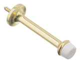 Ace 3 in. W Metal Bright Gold Rigid Door Stop Mounts to door and wall 1/8 in., Pack of 5