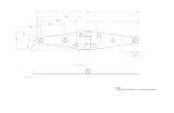 Ace 5 in. L Zinc-Plated Light Duty Strap Hinge 2 pk, Pack of 5