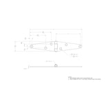 Ace 4 in. L Galvanized Heavy Duty Strap Hinge 1 pk