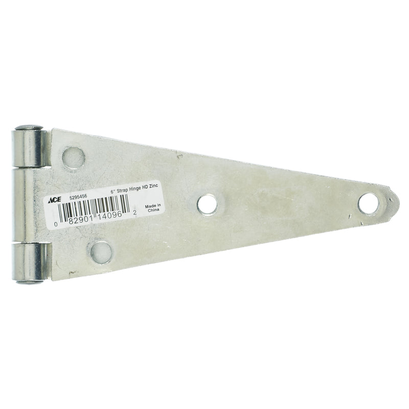 Ace 6 in. L Zinc-Plated Heavy Duty Strap Hinge 1 pk, Pack of 10
