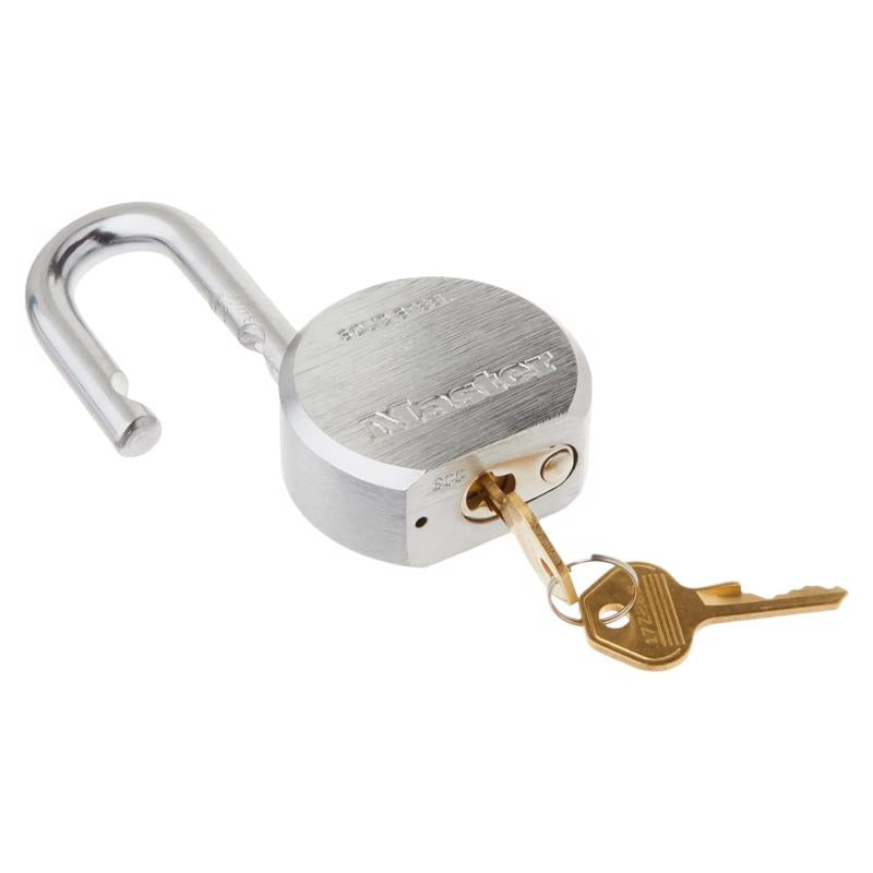 Master Lock 2-3/16 in. H X 2-1/2 in. W Steel Dual Ball Bearing Locking Weather-Resistant Padlock