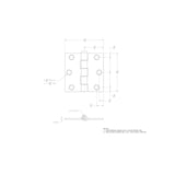 Ace 2-1/2 in. L Galvanized Broad Hinge 2 pk