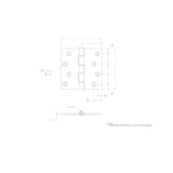 Ace 4 in. L Zinc-Plated Door Hinge 1 pk