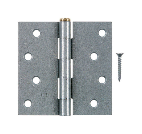 Ace 4 in. L Galvanized Broad Hinge 1 pk