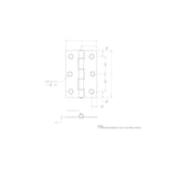 Ace 3 in. L Zinc-Plated Narrow Hinge 2 pk, Pack of 5