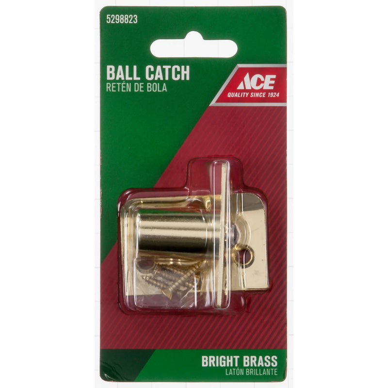 Ace 1 in. H X 1 in. W X 2 in. D Brass Metal Ball Catch, Pack of 5