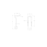 Ace 0.44 in. L Zinc Wire Staple Gate Hook 1 pk, Pack of 5