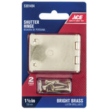Ace 1-1/2 in. L Bright Brass Wide Throw Shutter Hinge 1 pk
