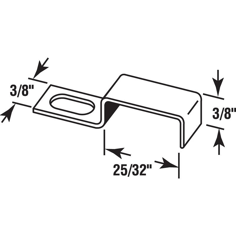 Make-2-Fit PL 7972 Screen Stretch Clip with Screw, Aluminum, Mill, For: 3/8 x 3/4 in Screen Frame