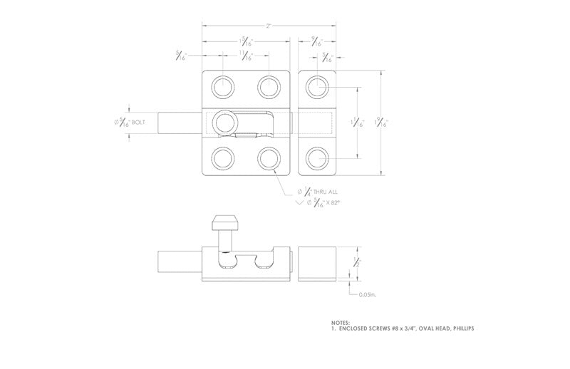 Ace 0.62 in. L White Steel Barrel Bolt 1 pk