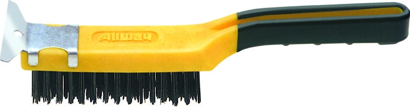 ALLWAY SB411 Wire Brush, Carbon Steel Bristle, 12 in OAL