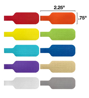 Wrap-It Storage 410-CL-MD-MC Medium Cable Label, 2-1/4 in L, 3/4 in W, Polypropylene, Hook and Loop Attachment