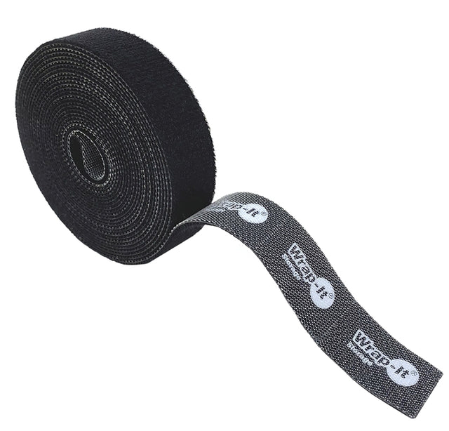 Wrap-It Storage 400-12x75PBL Perforated Roll, 3/4 in W, 12 ft L, Nylon, Black