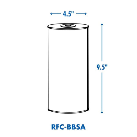 Culligan RFC-BBSA Filter Cartridge, 25 um Filter, Coconut Shell GAC Filter Media