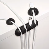 Wrap-It Storage 514-CLIPS-BL Cable Clip, Silicone, Black