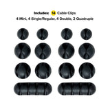 Wrap-It Storage 514-CLIPS-BL Cable Clip, Silicone, Black
