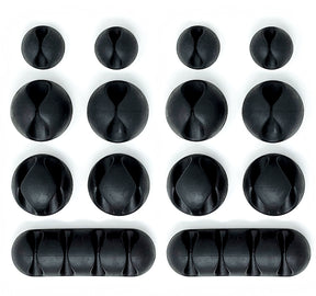 Wrap-It Storage 514-CLIPS-BL Cable Clip, Silicone, Black