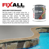 FixALL Skid Grip Series F06565-1-E Anti-Slip Coating, Flat, Slate, 1 gal