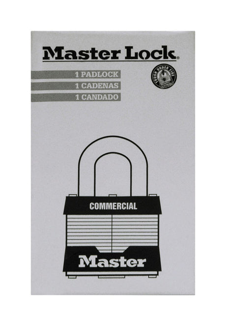 Master Lock 1-1/2 in. H X 2 in. W X 7/8 in. L Steel Double Locking Exterior Padlock, Pack of 6