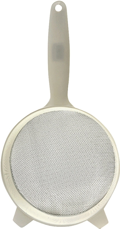 Norpro 2136 Strainer, Stainless Steel, 6 in Dia, Plastic Handle