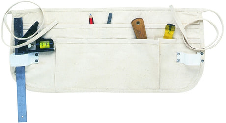 CLC TOOL WORKS C14 Waist Apron, One-Size, 29 to 50 in Waist, Cotton, White, 12-Pocket