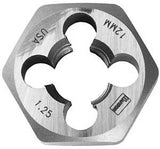 Irwin Hanson 9742 Metric Die, M12-1.25 Thread, Fine Thread, Right Hand Thread, HCS