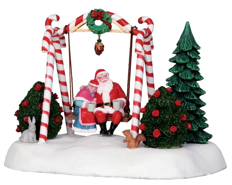 LIC LTD 24479 Santa Swing, Santa's Wonderland, Polyresin, Pack of 8