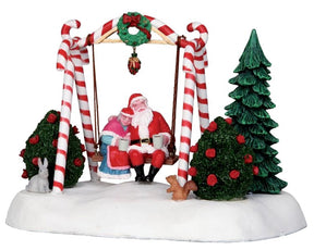 LIC LTD 24479 Santa Swing, Santa's Wonderland, Polyresin, Pack of 8