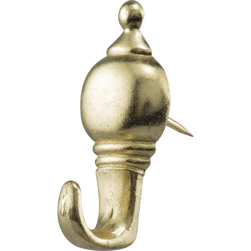 HILLMAN Gilt Push Pin Picture Hook 10 lb 3 pk, Pack of 10