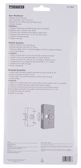 ProSource HSH-050SBN-PS Door Reinforcer, 2-3/8 in Backset, 1-3/4 in Thick Door, Steel, Satin Nickel, 9 in H, 4 in W