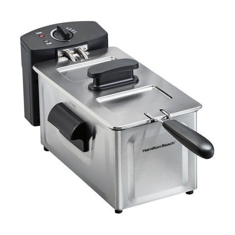 Hamilton Beach 35210 Deep Fryer, 2 qt, 1500 W, Stainless Steel