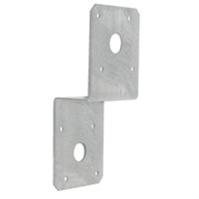 MiTek SDJT14-TZ Post Tie, 6-1/4 in L, 2-3/4 in W, Steel, Zinc, Pack of 50