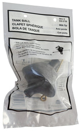 ProSource PMB-192 Toilet Tank Ball with Lift Wire, #6-32UNC Rod, Rubber, Black