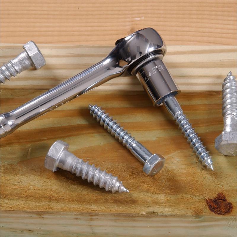 HILLMAN 3/8 in. X 5-1/2 in. L Hex Zinc-Plated Steel Lag Screw 50 pk