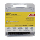 Ace No. 8 X 3 in. L Square Black Phosphate Coarse Trim Screws 50 pk