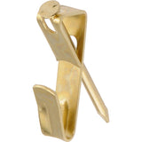 HILLMAN Brass-Plated Gold Conventional Picture Hanger 10 lb 8 pk, Pack of 10