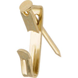 HILLMAN Brass-Plated Gold Conventional Picture Hanger 30 lb 6 pk, Pack of 10