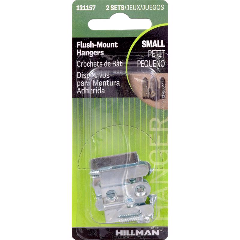HILLMAN Silver Flush-Mount Picture Hanger 2 pk, Pack of 10