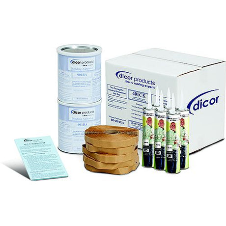 Dicor Rubber Roof Installation Component Kit, Dove (Bright White)