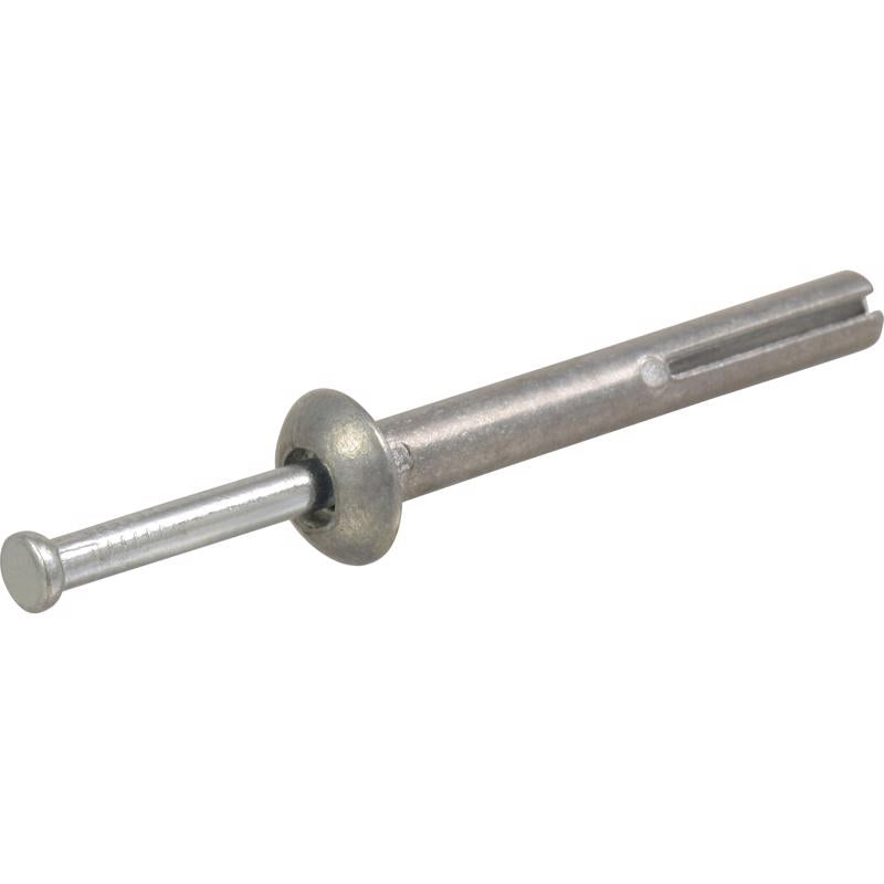 HILLMAN 1/4 in. D X 1.5 in. L Carbon Steel Round Head Hammer Drive Anchor 2 pk, Pack of 6