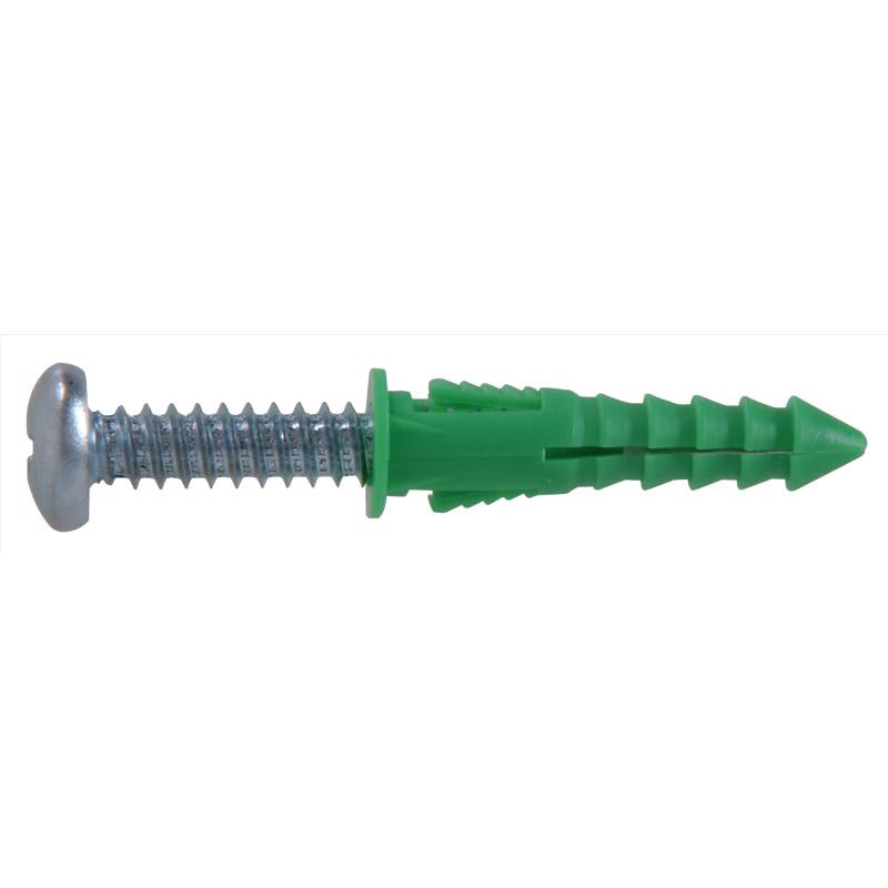 HILLMAN 1/4 in. D X 1-1/2 in. L Plastic Ribbed Head Ribbed Anchor 20 pc, Pack of 5